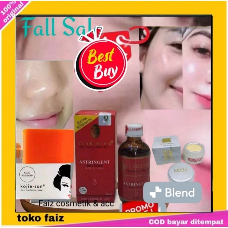 [PAKET GLOWING TONER & CREAM,KOJI SAN] TOTALY STORE TONER CLARIDERM ASLI ORIGINAL 100% PHILIPINA & S