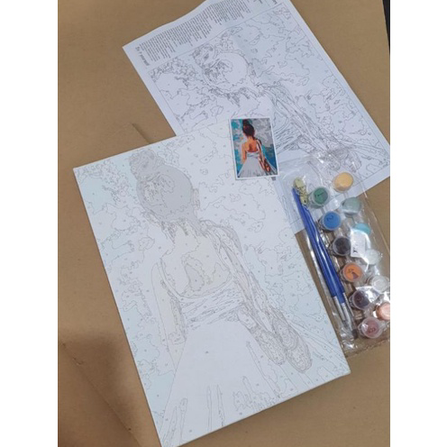 

Grosir Paint By Number 30x20cm with WOODEN FRAME DIY PAINTING KIT all picture readystock