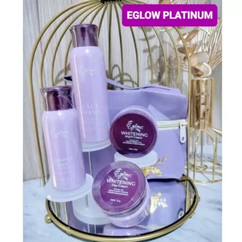 CREAM EGLOW PLATINUM - PAKET WHITENING / ACNE / FLEK - ORIGINAL 100% - SKINCARE