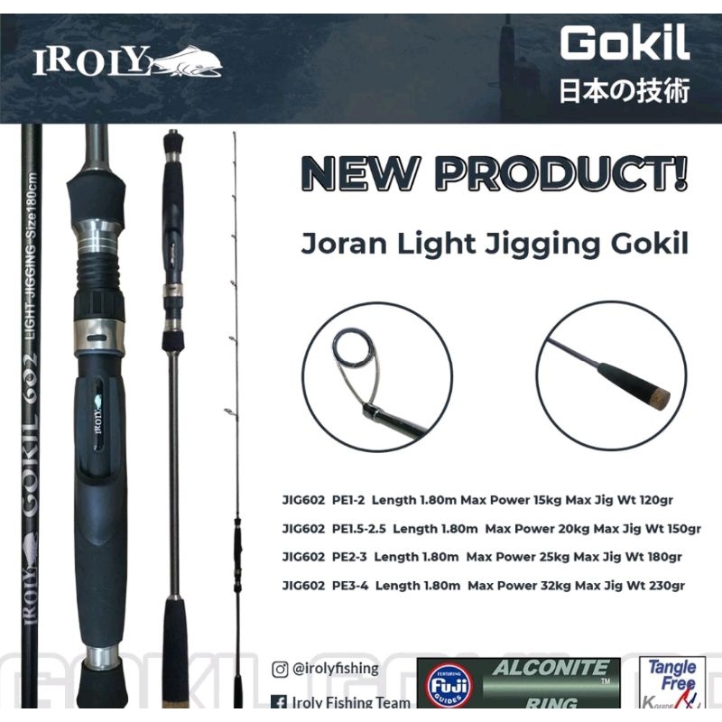 joran iroly gokil light jigging 602 / 180 cm