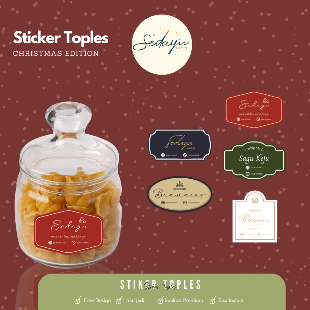 

Sticker Toples Christmas | Sticker Label Toples Natal | Sticker Toples Nastar Natal | Sticker Natal | Kartu ucapan natal | Sticker Kue Christmas |