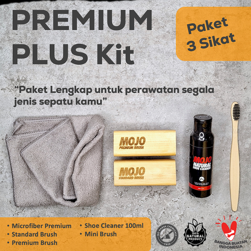 Various Kit - MOJO Shoe Cleaner | Sabun Cuci Sepatu | Cairan Pembersih | Essential Plus | Foam Ready