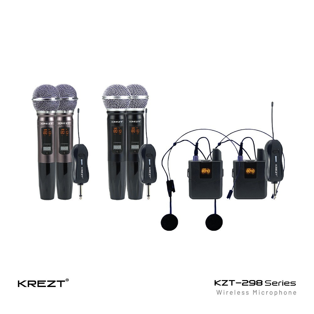 MICROPHONE WIRELESS KREZT KZT 298 / Microphone heandheld / Mic Headset