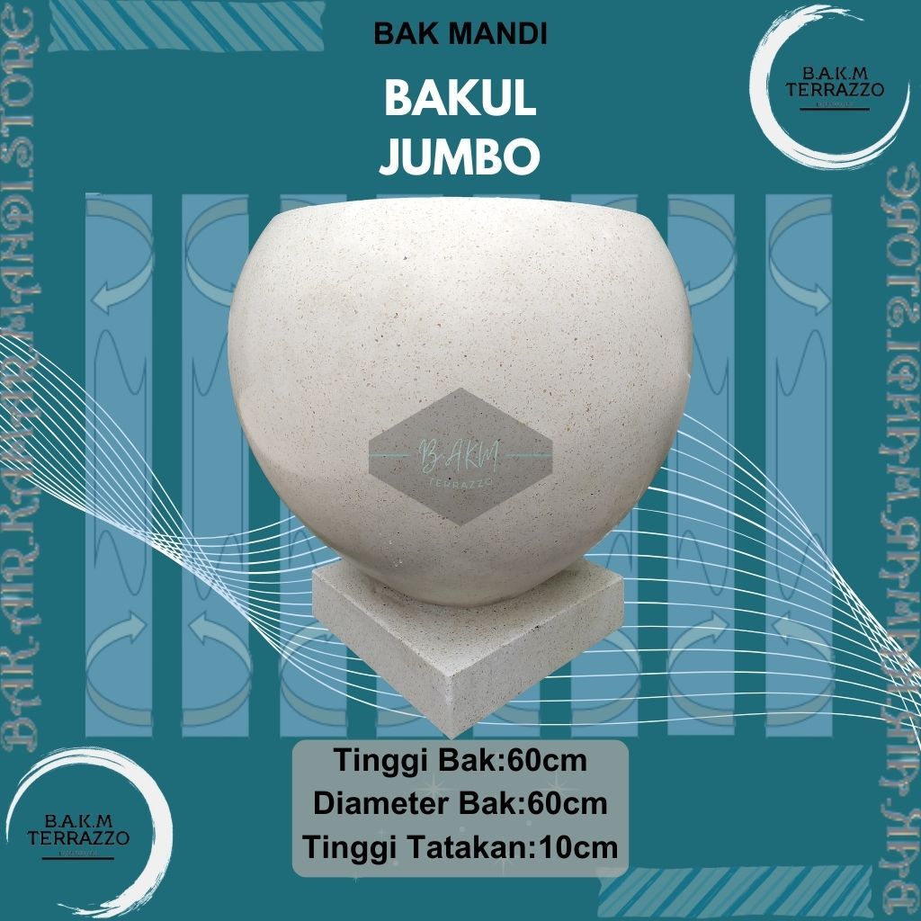 BAK AIR KAMAR MANDI | PREMIUM GRADE A GENTONG AIR TERASO MINIMALIS TERAZZO UNIK |TIPE BAKUL JUMBO