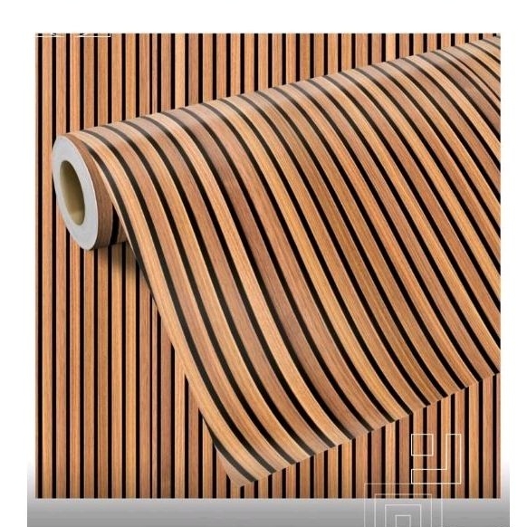 STIKER DINDING WOOD PANEL