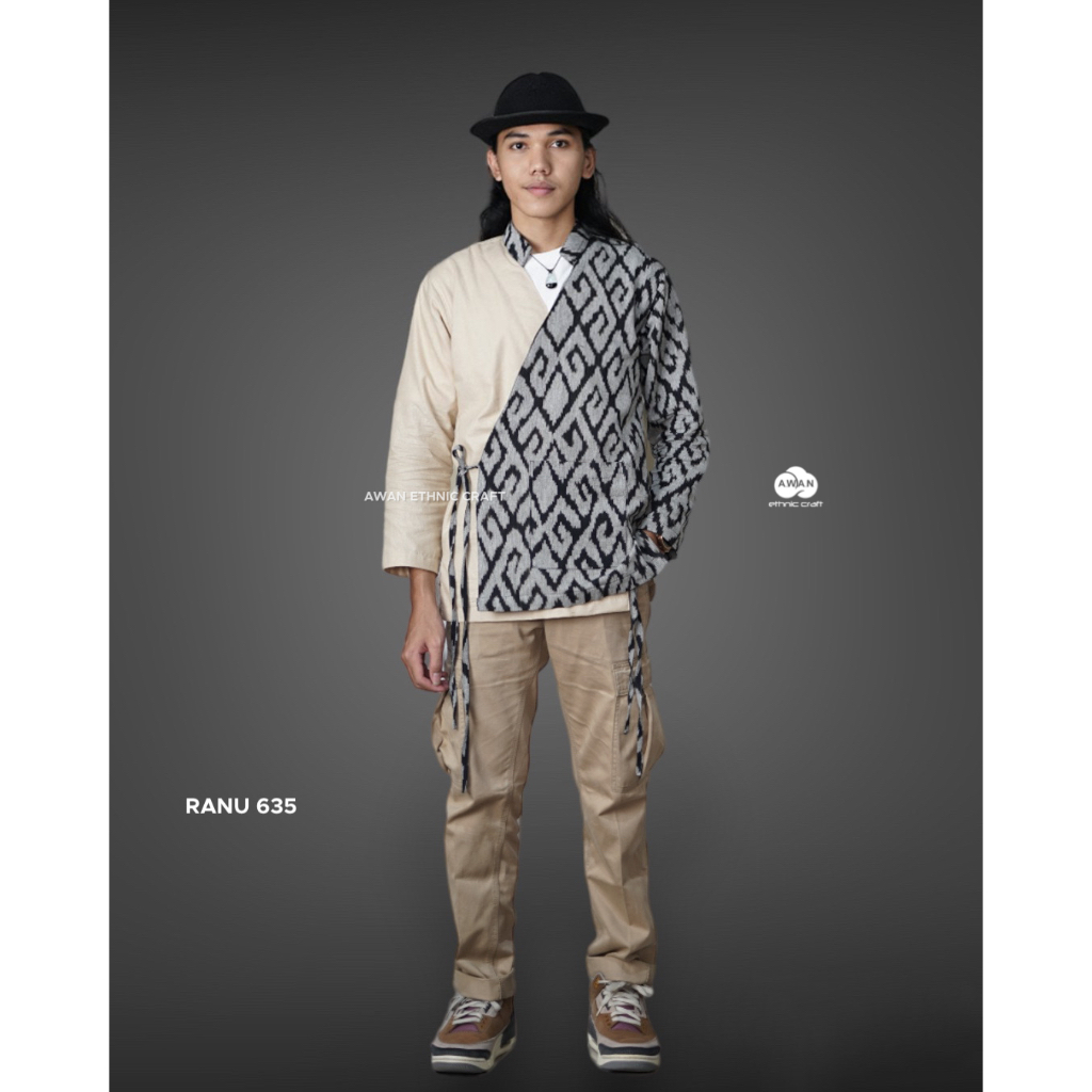 Ranu Blazer Pria Outer Tenun Etnik Linen