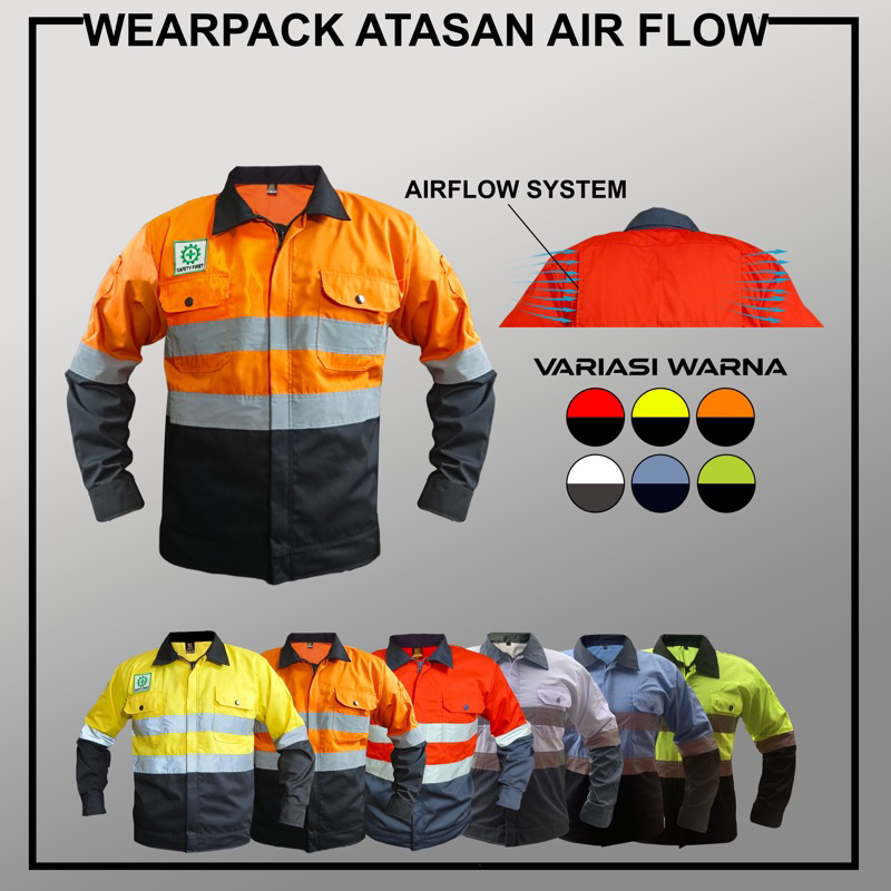 Wearpack Atasan Airflow Werpak Kerja Baju Kerja Pria Lengan Panjang