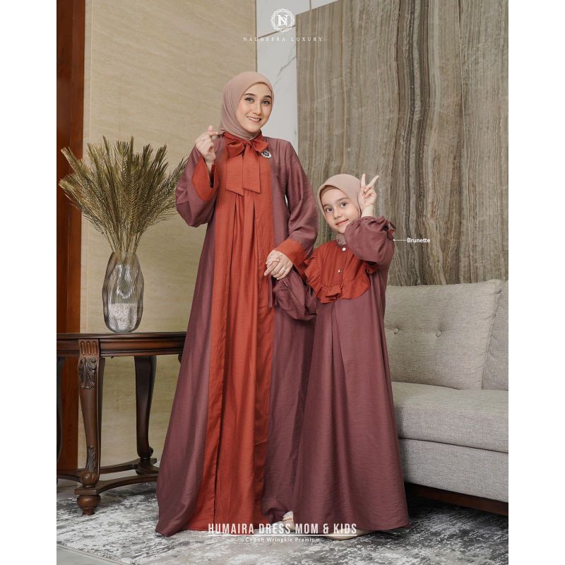 HUMAIRA DRESS MOM & KIDS FAMILY SET 2024 ✅ Nadheera Luxury