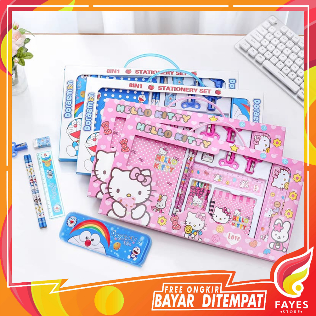 

FAYES COD Set Alat Tulis Karakter / Alat Tulis Cartoon Lucu / Alat Tulis Anak STY07