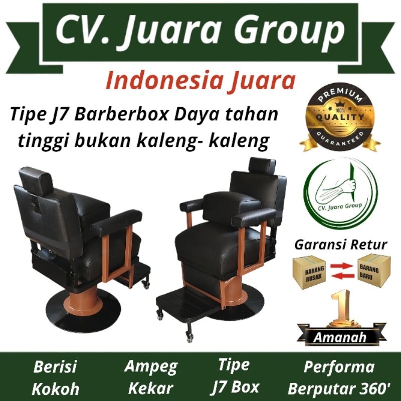 Kursi Barbershop Kursi Pangkas Rambut Kursi Salon Kursi Juara tip J7 Barberbox Alat Cukur Rambut