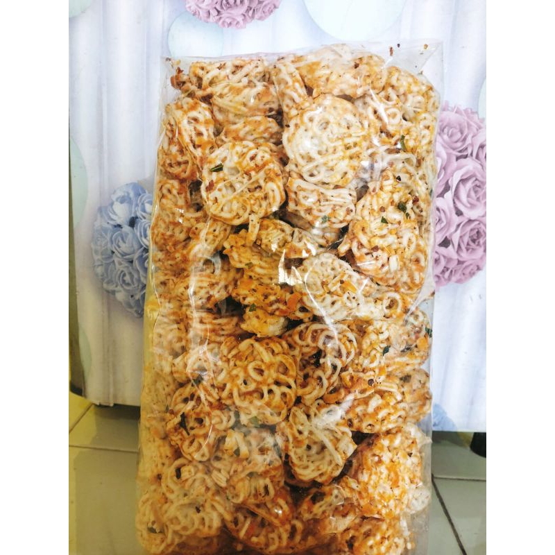 

1kg kerupuk seblak mawar ala Rafael pedas