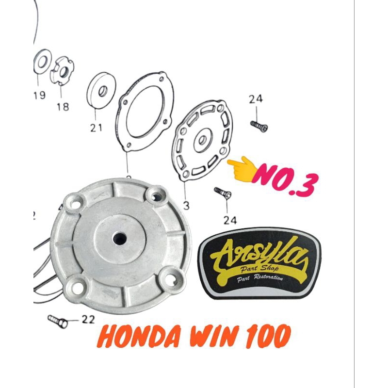 cover tutup oli  filter rotor balanncer 15441-198-000 Honda win 100 win100 original import