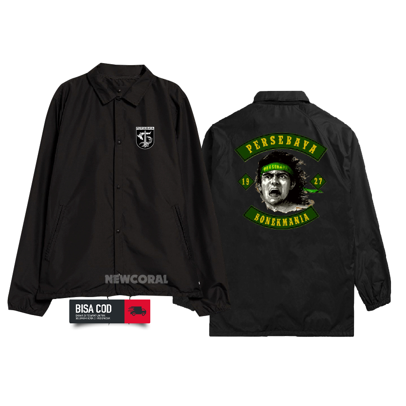 Jaket coach windbreaker SEPAKBOLA PERSEBAYA SURABAYA bahan waterproof kualitas distro termurah