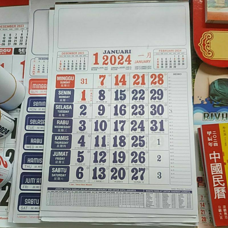 

Kalender Bulanan 2024 uk 38 x 53,5cm