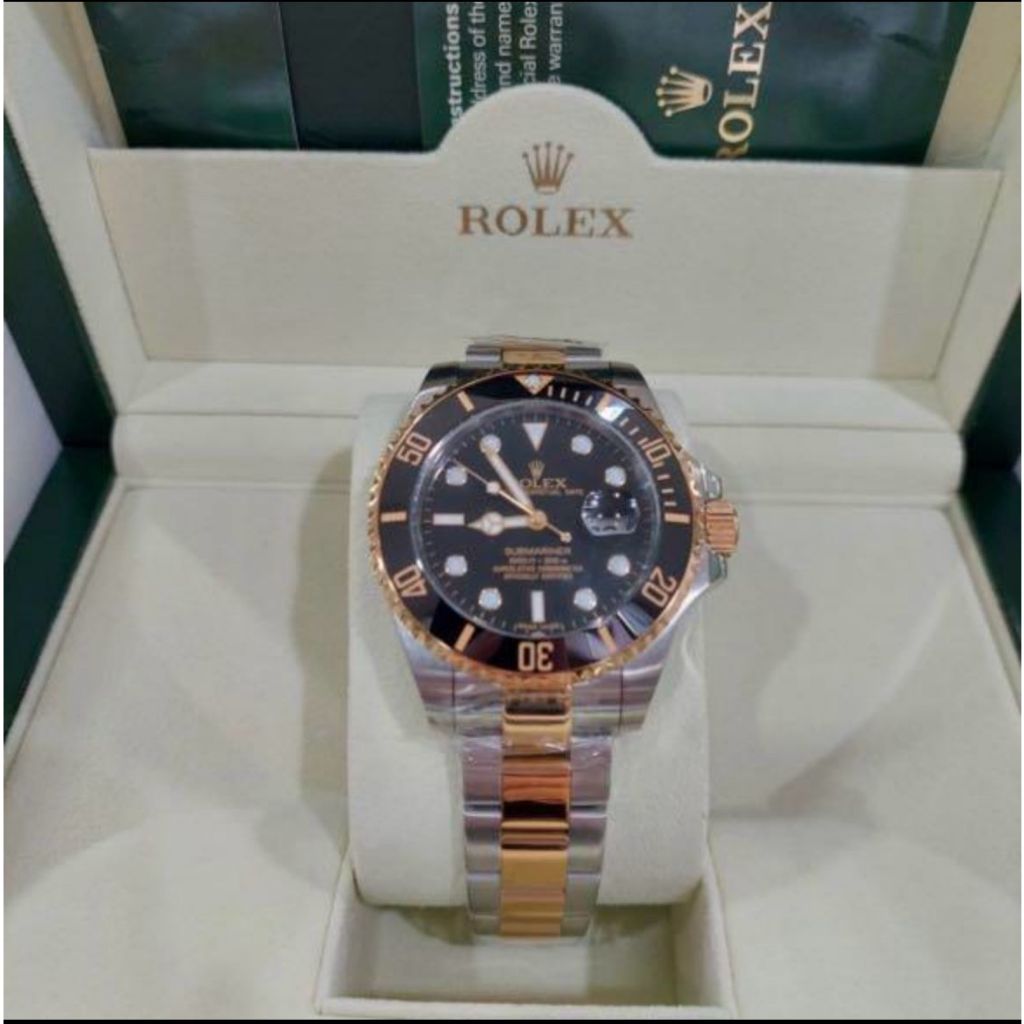 Jam Tangan Rolex Hitam Emas Premium