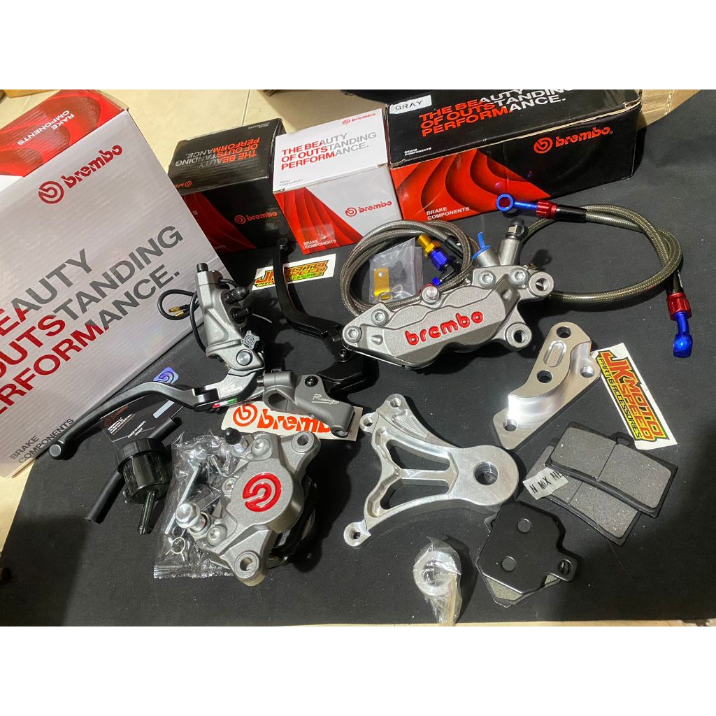 PAKET MURAH  VIXION SCORPIO RX KING BYSON MX KING KALIPER BREKET CAKRAM STANDAR DAN 300 MM MASTER RE
