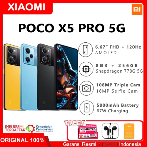 Xiaomi Poco X5 PRO 5G 8GB/256GB Garansi Resmi Xiaomi X5 5G