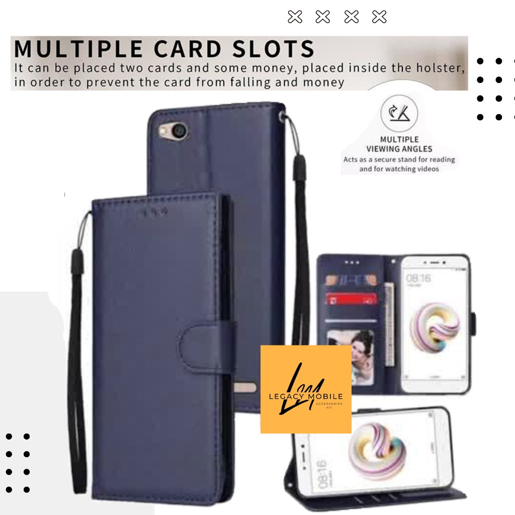 Flip cover leather wallet Xiaomi Redmi 4A 4X case dompet kulit