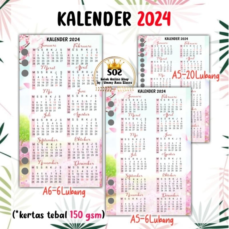 

KALENDER 2024 UNTUK BINDER A6 DAN A5