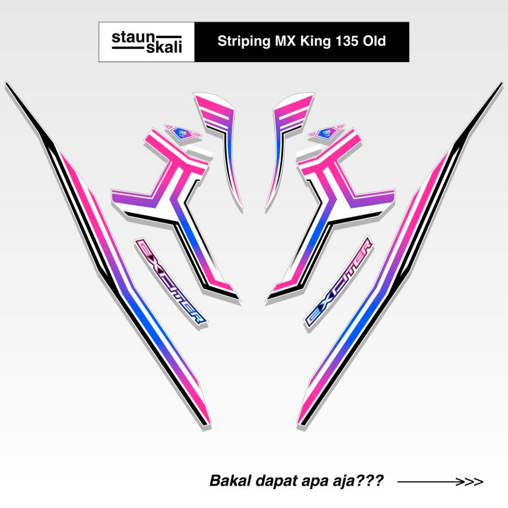 Striping Jupiter MX Old 135 Variasi (23) Malaysia Exciter Sniper Api Motif Medusa Style Movistar Mur