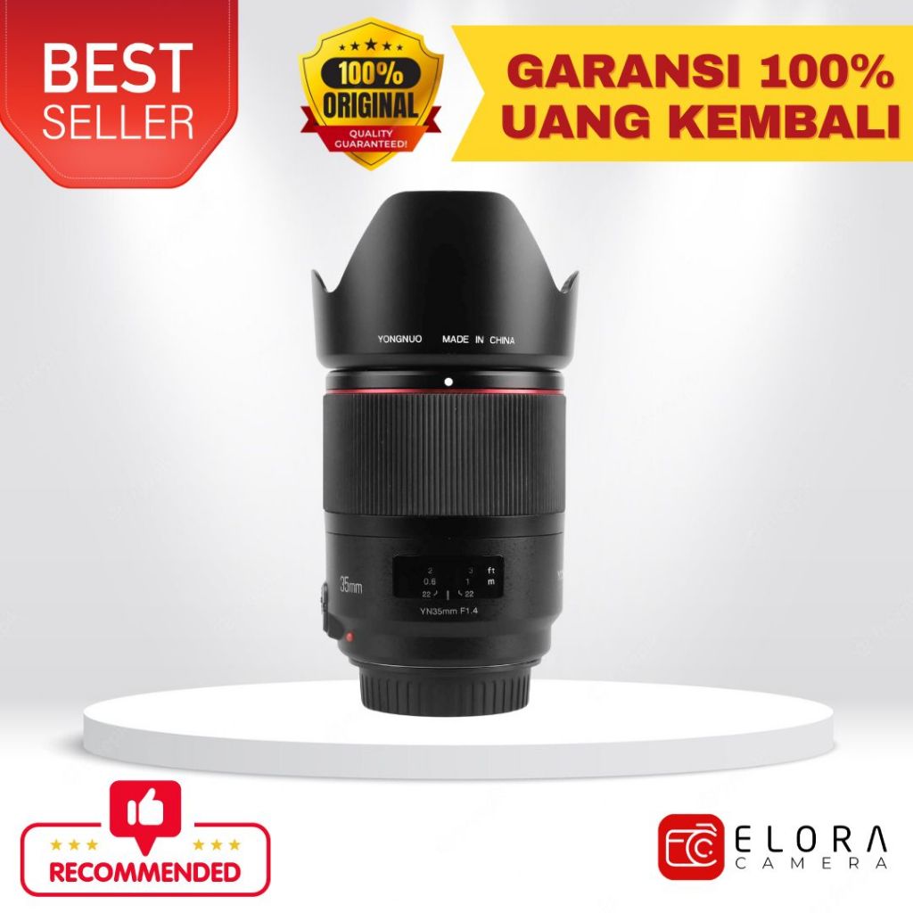Yongnuo 35mm F/1.4 For Canon / Lensa Yongnuo 35mm F1.4 For Canon
