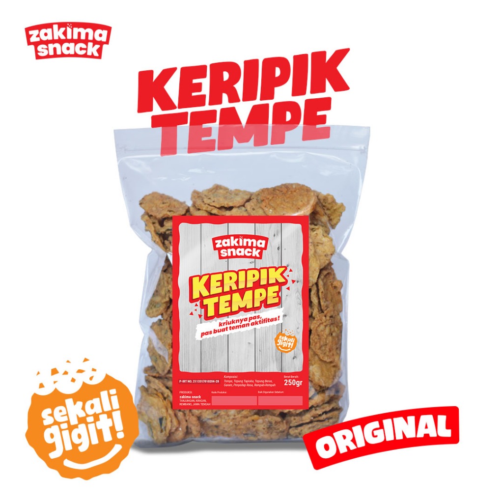 

Keripik tempe mini/mungil bulat goreng original cemilan keripik tempe 250g/500g Zakima Snack