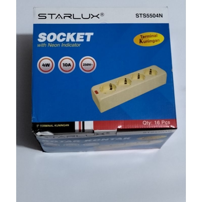stop kontak terminal colokan listrik 4Lubang starlux