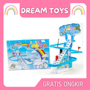 Mainan Track Seluncuran Pinguin Mainan Anak Jolly tangga
