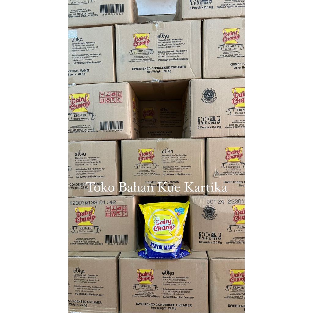 

Dairy Champ Susu Kental Manis 2,5kg (isi 8) - DUS