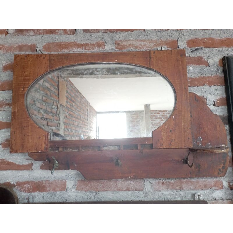 Kapstok lawas/kapstok kuno/cermin kuno/cermin antik