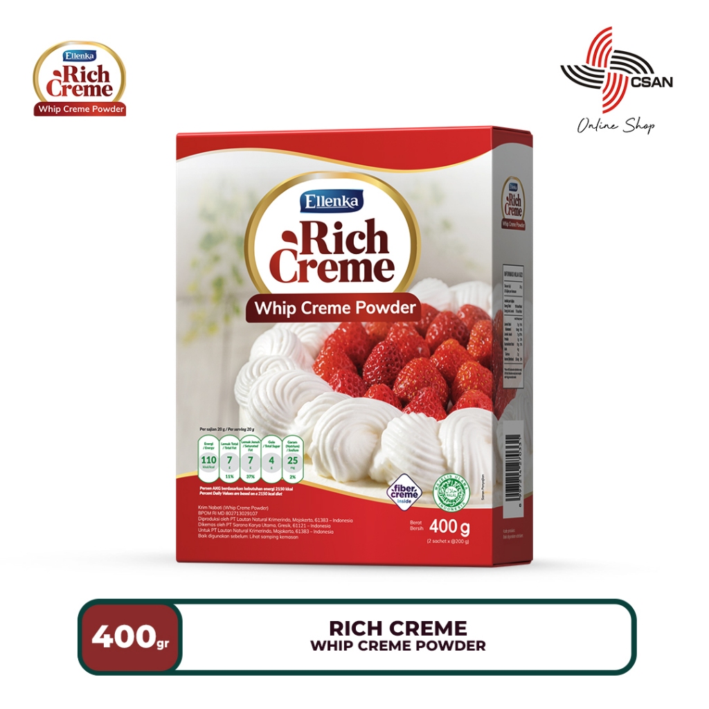 

Rich Creme Whipping Creme Box 400 gr (richcreme)