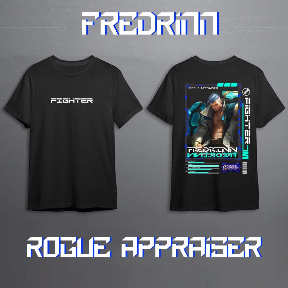 Kaos Pria Mobile Legend Hero FREDRINN FIGHTER Skin Keren//Kaos Mobile Legend//Kaos ML//Kaos FREDRINN