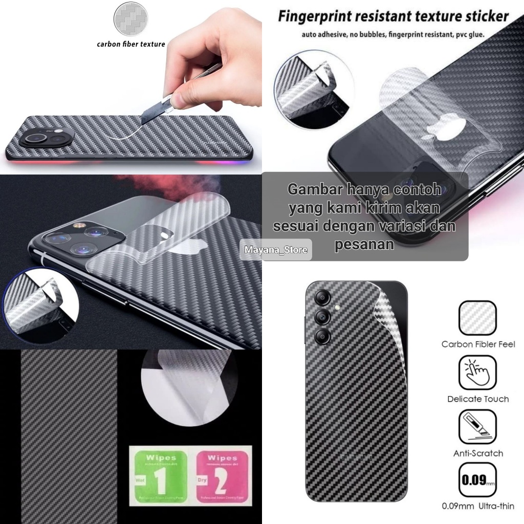 Back Skin Carbon Anti Jamur Xiaomi MI 14 ULTRA 14T 13T Redmi 14C 13C 12 12C 10-2022 10A 10C 9 9A 9T 