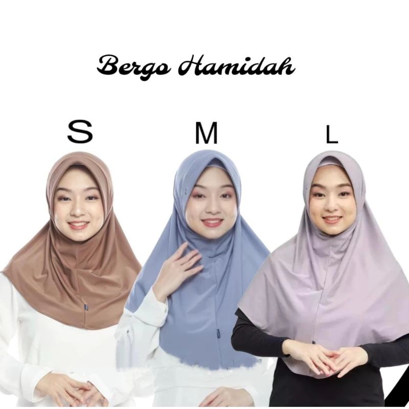 jilbab bergo instan jersey sport tebal premium