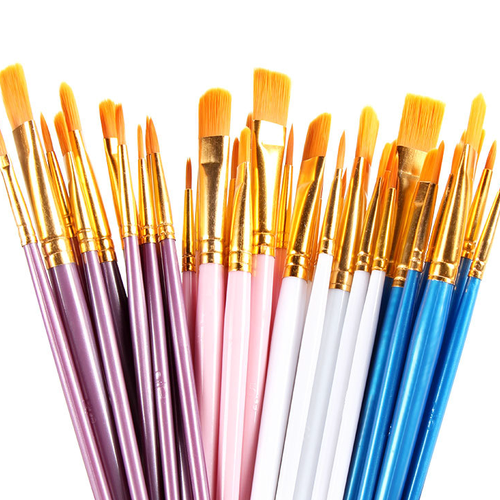 

➛➙❅⋆ 1 SET 10PCS KUAS LUKIS / SET KUAS MELUKIS CAT AIR, ACRYLYC DLL / PAINTING BRUSH FS