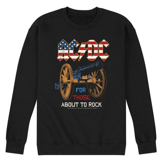 'ACDC Canon ' Sweater Crewneck Hitam Polos Pria Keren Banyak Motif / Crewneck ACDC / Crewneck Metali