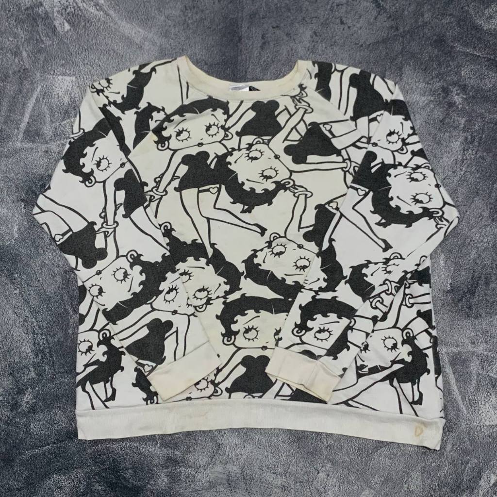 Crewneck Betty Boop Vintage Full Print Branded Original