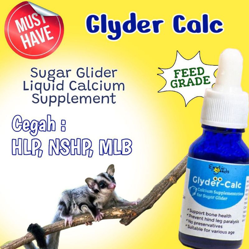 EXOTICGOODS GLYDER CALC 15ml KALSIUM SUGAR GLIDER VITAMIN KALSIUM SG VITAMIN KALSIUM SUGAR GLIDER