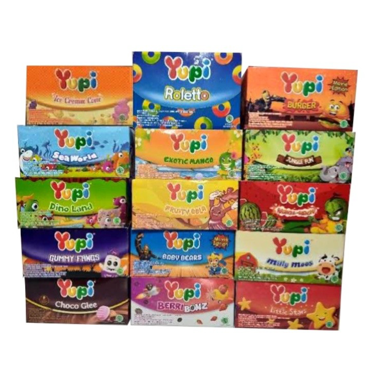 

Best Product ☘️MUMTAAZZTORE☘️ YUPI Permen Jajanan Anak All Varian Aneka Rasa Isi 24pcs / 12pcs