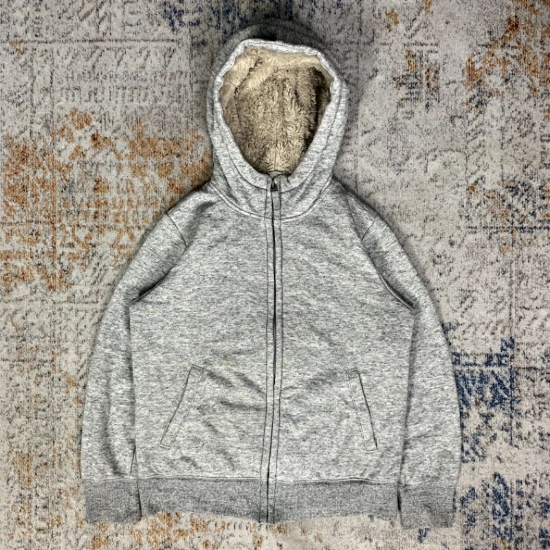 Hoodie Uniqlo Kids Zipper Sherpa Abu