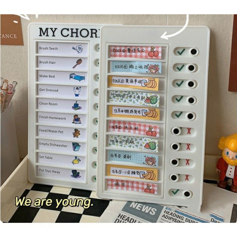 [FREE BUBBLEWRAP] Papan To Do List Kids Board Papan Jadwal Kegiatan Anak Time Table Reward Kids Papa