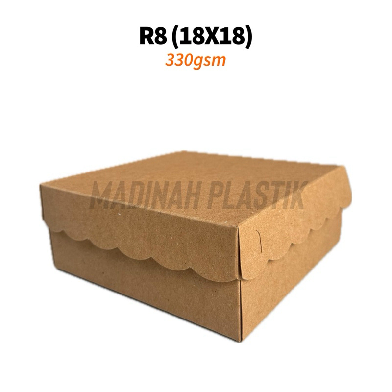 

[100 Pcs] Dus R8 Kraft Coklat 330gsm Ukuran 18x18