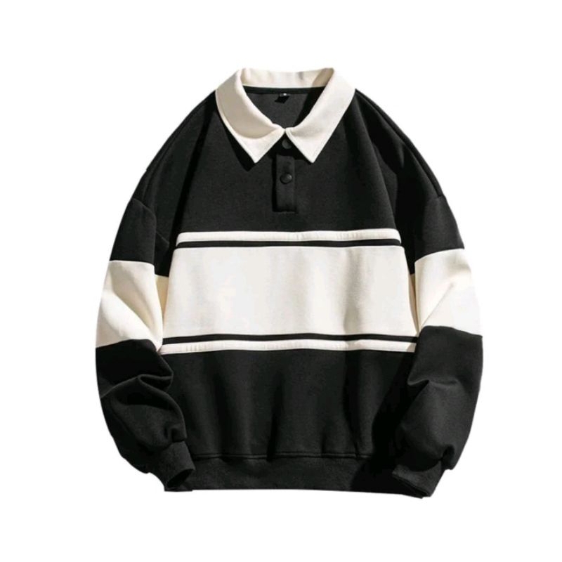Sweater Rugby Vintage Sweater Pria Wanita Premium