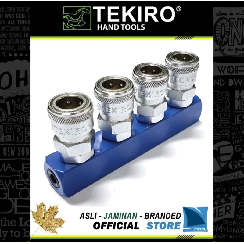 TEKIRO AIR QUICK COUPLER 4 WAYS / NEPEL SELANG ANGIN CABANG 4 TEKIRO