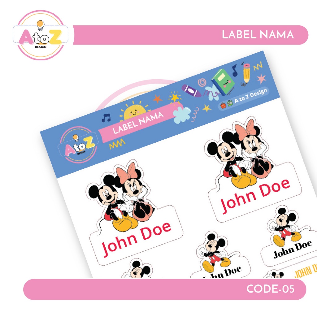 

Sticker / Label Nama Anak Murah Tema Mickey & Minnie