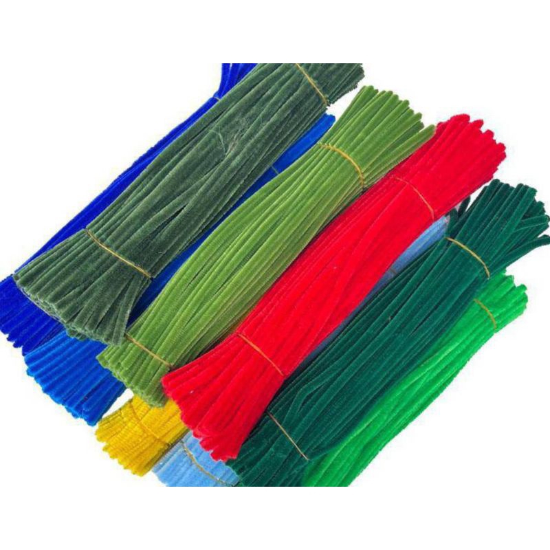 kawat bulu 50 pcs pipe cleaner bulu mersy Kawat Mercy Warna
