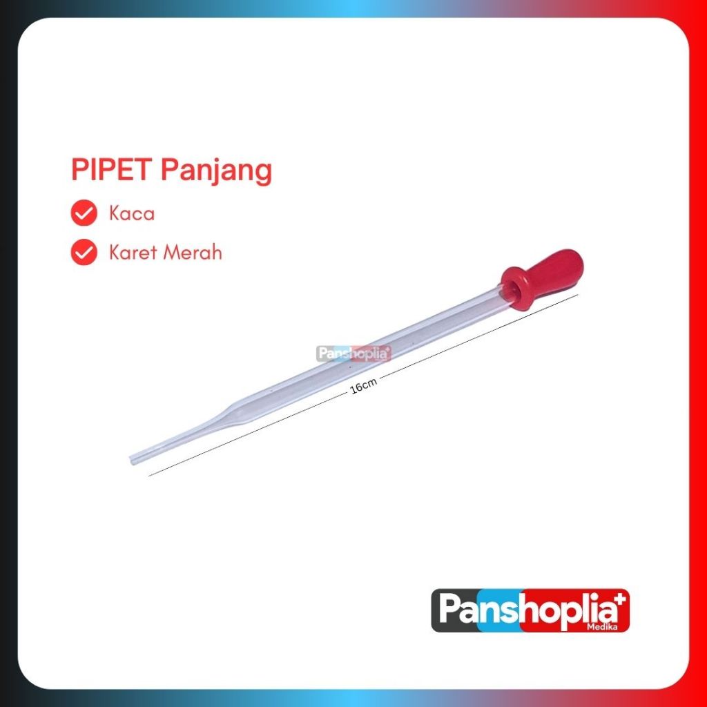 Pipet Kaca Panjang l Pipet Tetes Kaca Panjang per 10pcs