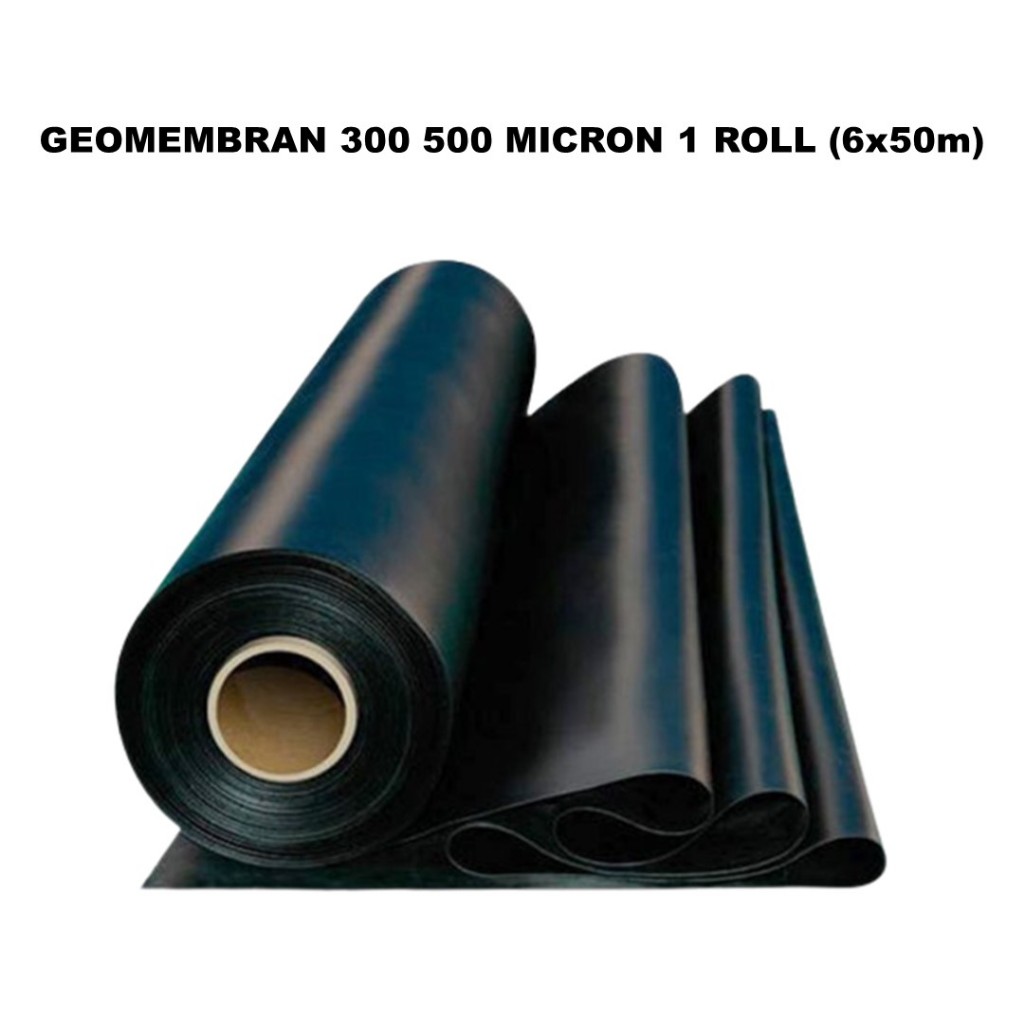 Plastik Geomembran Hitam Geomembrane HDPE Terpal Kolam Ikan 1 Roll