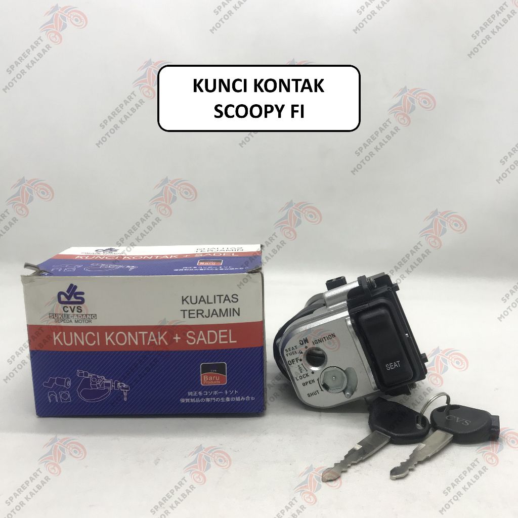 Kunci Kontak Set ( Kunci Kotak + Sadel ) Motor SCOOPY FI Merek CVS