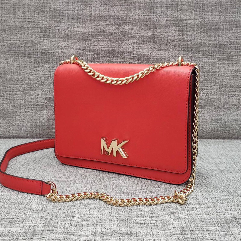 MK mott large chain shoulder leather 22x15x7cm